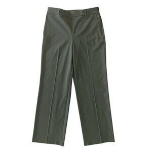 NWT Ann Taylor Straight Leg Pants Size 8 Olive Green Bi-Stretch Side Zip